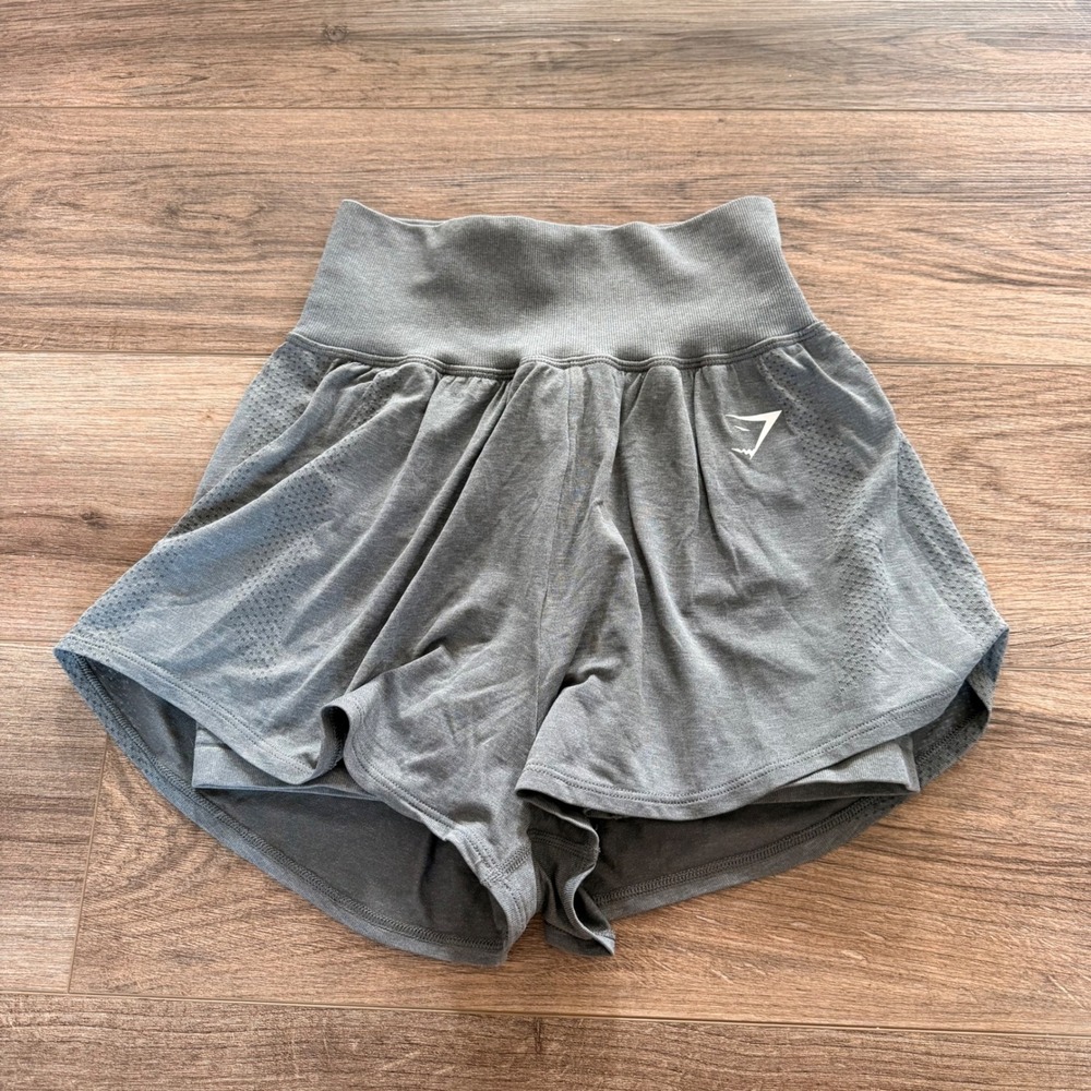 Gymshark Womens Shorts Size Small Gray Vital Seamless 2.0 2-in-1